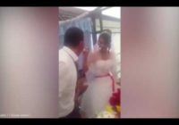 Jaunais vīrs pārskaišas un iekrāmē sievai jau 15 minūtes pēc laulībām VIDEO