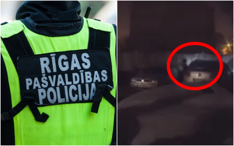 Blakus policijas iecirknim divi garnadži apzog autoplaci. Policisti kļūst mēmi viņus ieraugot! VIDEO