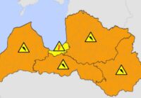 Sinoptiķi izplata oranžo brīdinājumu par laikapstākļiem tuvākajās stundās